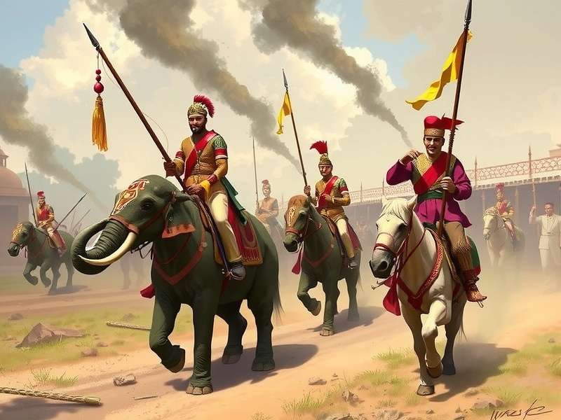 Srirangapatna Battle Hero unit types showing elephant cavalry and rocket troops